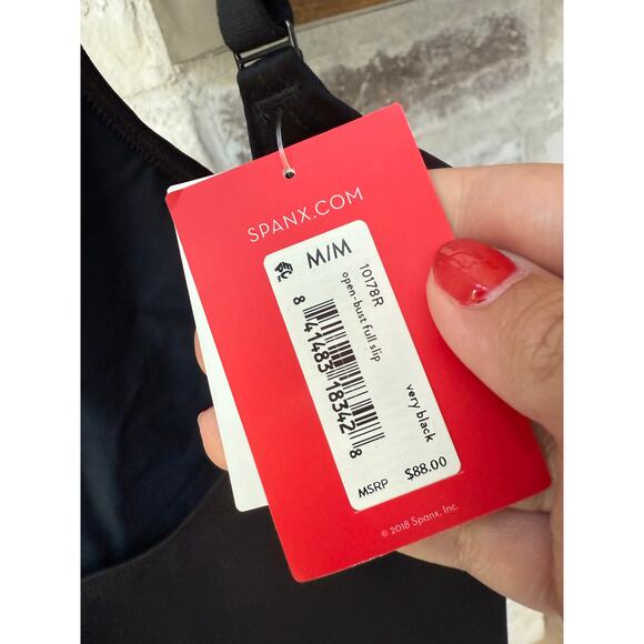 SPANX Women's Very Black Open-Bust Full Slip Shapewear Size M - Picture 8 of 8